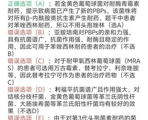 抗生素耐药性的威胁与挑战（探讨耐药性的成因、后果及应对策略）